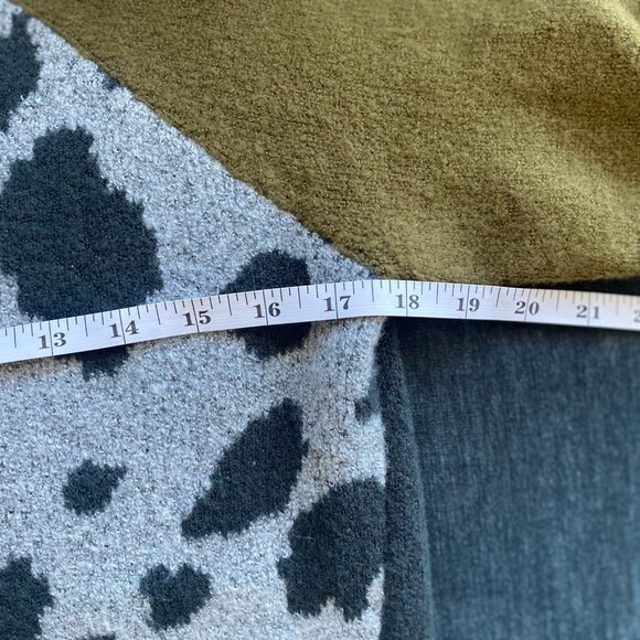 NWT Hem & Thread Callum Knit Mini Dress, Olive Purple Gray Leopard, Size S - Picture 4 of 6